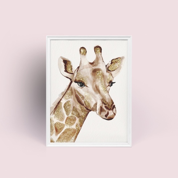 Watercolor Giraffe Wall Art Print Poster Unframed - Picture 7 of 8